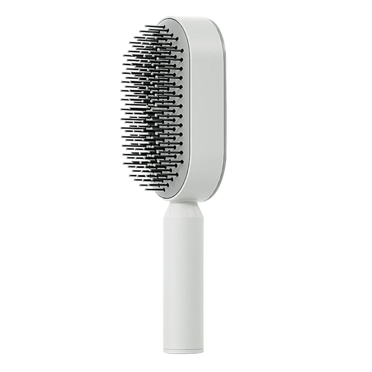 Lam-lord Self Cleaning Hair Brush for Women, Detangling Hair Brush Soft Hairbrush Anti Static Air Cushion Massage Hair Comb for Women Long Short Wavy Straight Hair(White)