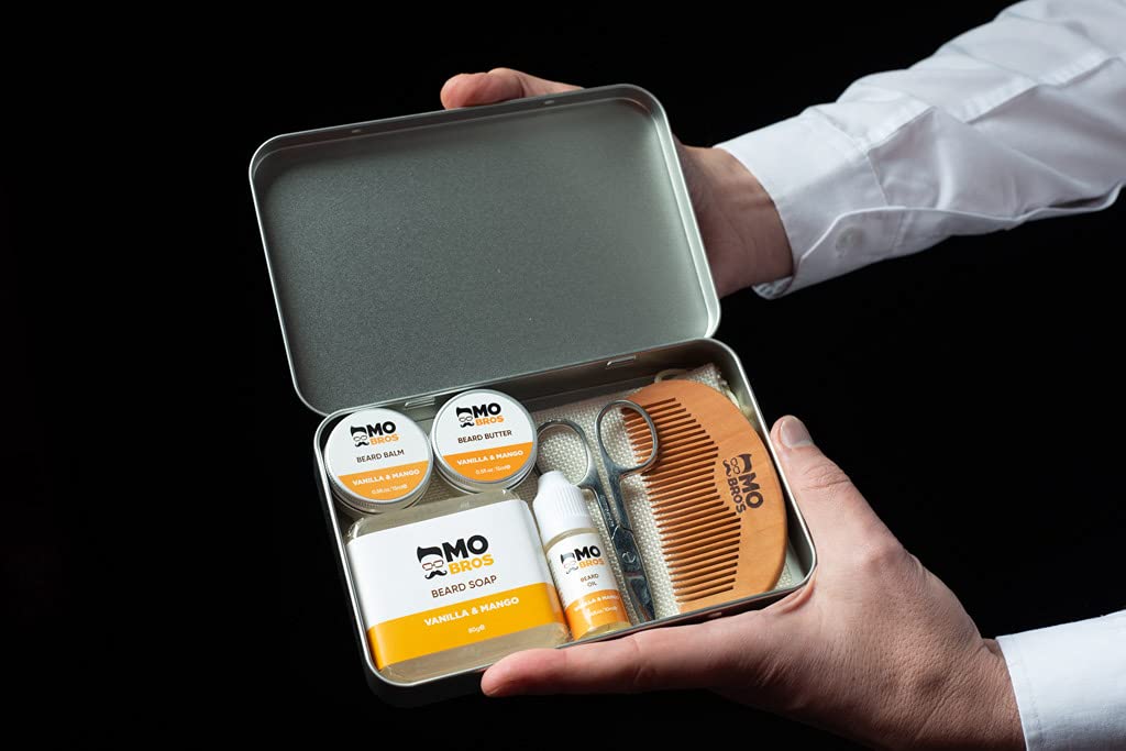 MO BRO'S Beard Grooming Kit for Men | Beard Growth Kit | Beard Care Kit | Vanilla & Mango