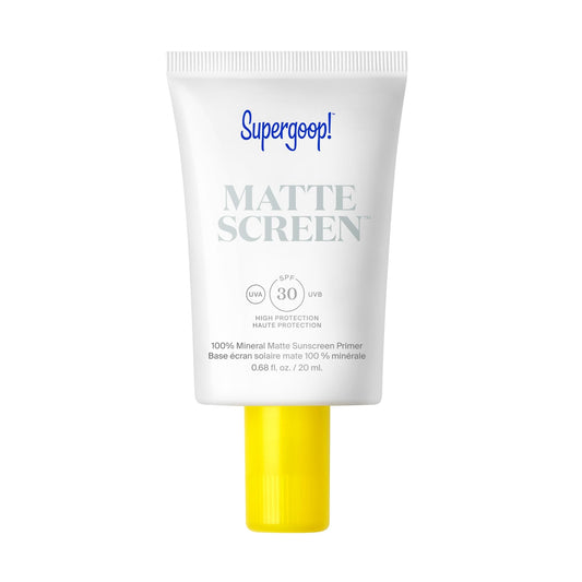 Supergoop! Mineral Mattescreen (SPF 30) - .68 fl oz - Mineral, Broad Spectrum Sunscreen - Smooths Skin’s Appearance, Minimizes the Look of Pores & Controls Shine