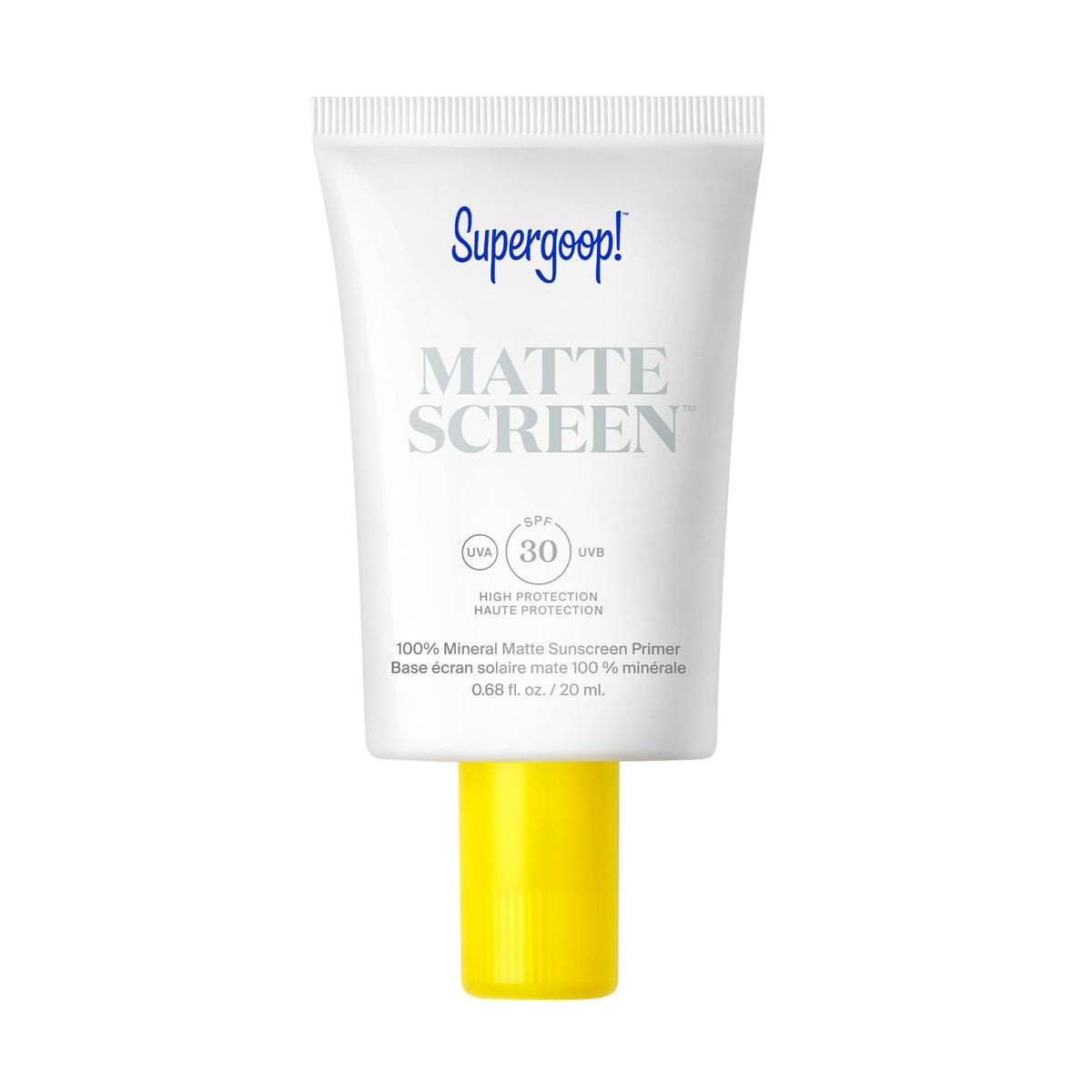 Supergoop! Mineral Mattescreen (SPF 30) - .68 fl oz - Mineral, Broad Spectrum Sunscreen - Smooths Skin’s Appearance, Minimizes the Look of Pores & Controls Shine