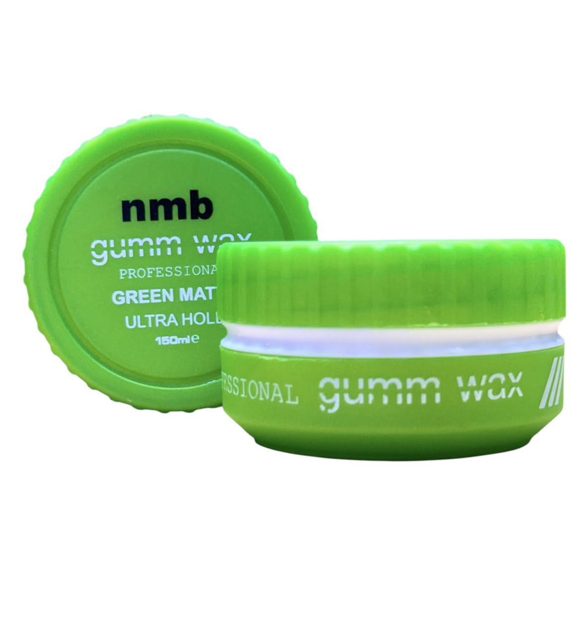 NM BEAUTY NMB Gumm-wax Professional Hair Styling Wax | Edge Control | Hair Gel Wax | Ultra Hold | Men & Women Hair Wax (Blue, Black & Red Aqua, Green Matte) 150ml (150ml, Green Matte)