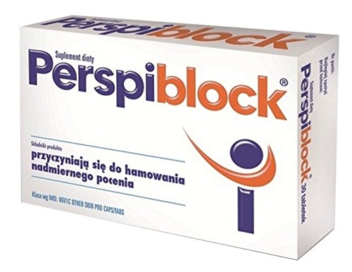 PERSPIBLOCK - 30 Capsules - Innovative Solution Fighting Excessive Sweating. This is The First Product of This Kind in The Form of Capsules