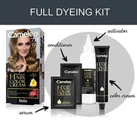 Delia Cosmetics Cameleo - Permanent Hair Colour Cream - Medium Blonde - Intensive Color & Protection - 5 Oils + Omega Plus Acids - Professional, Luxurious Hair Dye - Full Kit
