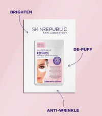 Skin Republic Retinol Infused Hydrogel Under Eye Patch | Reduces Deep Wrinkles & Undereye Lines | Reduces Dark Circles | Made in Korea (Pack of 3 Pairs)