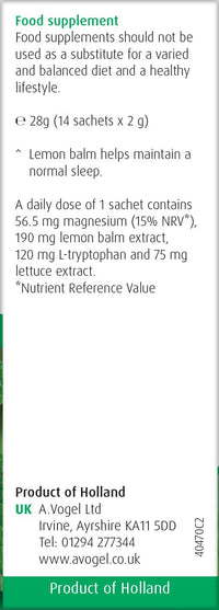 A.Vogel Sleep Well Dissolvable Granules | Sleep Supplement | Pour Directly into Mouth | Natural Orange Flavour | Extracts of Lemon Balm & Lettuce & Magnesium | 14 Day Pack