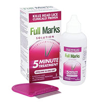 Full Marks 100 ml Lice Prevention & Egg Elimination Solution With Scalp Comb, 5-Minute Clinically Proven Treatment, Effective For Kids & Adults