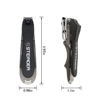 STEINDER Toenail Nail Clippers for Thick Nails, Toe Nail Clipper Scissors Set for Men Women, Large Toe Nail Files Clips - Black