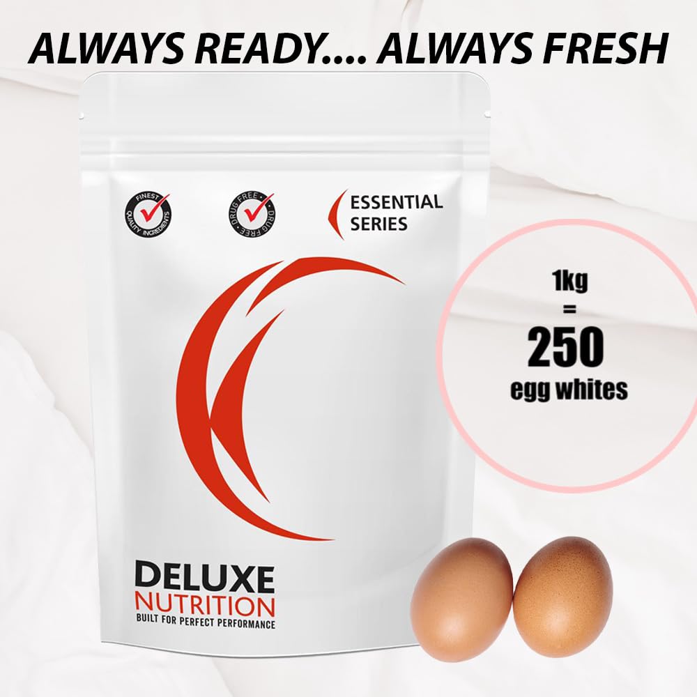 Deluxe Nutrition 500g Egg White Powder Cooking Baking Eggs Albumen Protein Powdered Eggs All Natural Halal Kosher