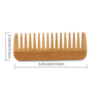 Lisoviom Wide-Tooth Comb bamboo,Large Hair Detangling Comb Wide Tooth Comb, No Handle Detangler Comb Styling Shampoo Comb,Quality Wooden Curls Comb,Wooden Hair Comb Wide Tooth Wood Anti Static for Long Hair