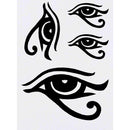 Azeeda 4 x 'Eye of Horus' Temporary Tattoos - Water Resistant, Skin-Safe, Non-Toxic Transfers, Mixed Sizes (TO00042801)