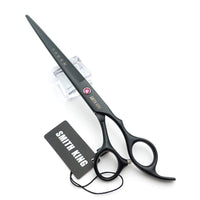 Smith King 7.0 inch Hair Scissors Set with Razor Combs in 1 Set (Black)