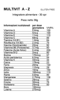 HealthAid A to Z Multivitamins and Minerals, 30 Vegetarian Tablets