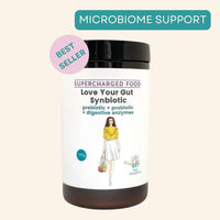 Supercharge Your Gut Love Your Gut Synbiotic – Probiotic + Prebiotic Blend | Gut Health Supplement | Supports Digestion & Immunity | by Lee Holmes, Supercharged Food UK