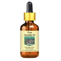 DEVPRAYAG Devprayag Pure Camellia Oil (Camellia kissi) with Glass Dropper Natural Therapeutic Grade Cold Pressed 50ml (1.69 oz)