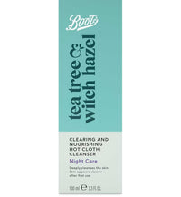 Tea Tree & Witch Hazel Night Care Hot Cloth Cleanser, Clearing and Nourishing, 100 ml