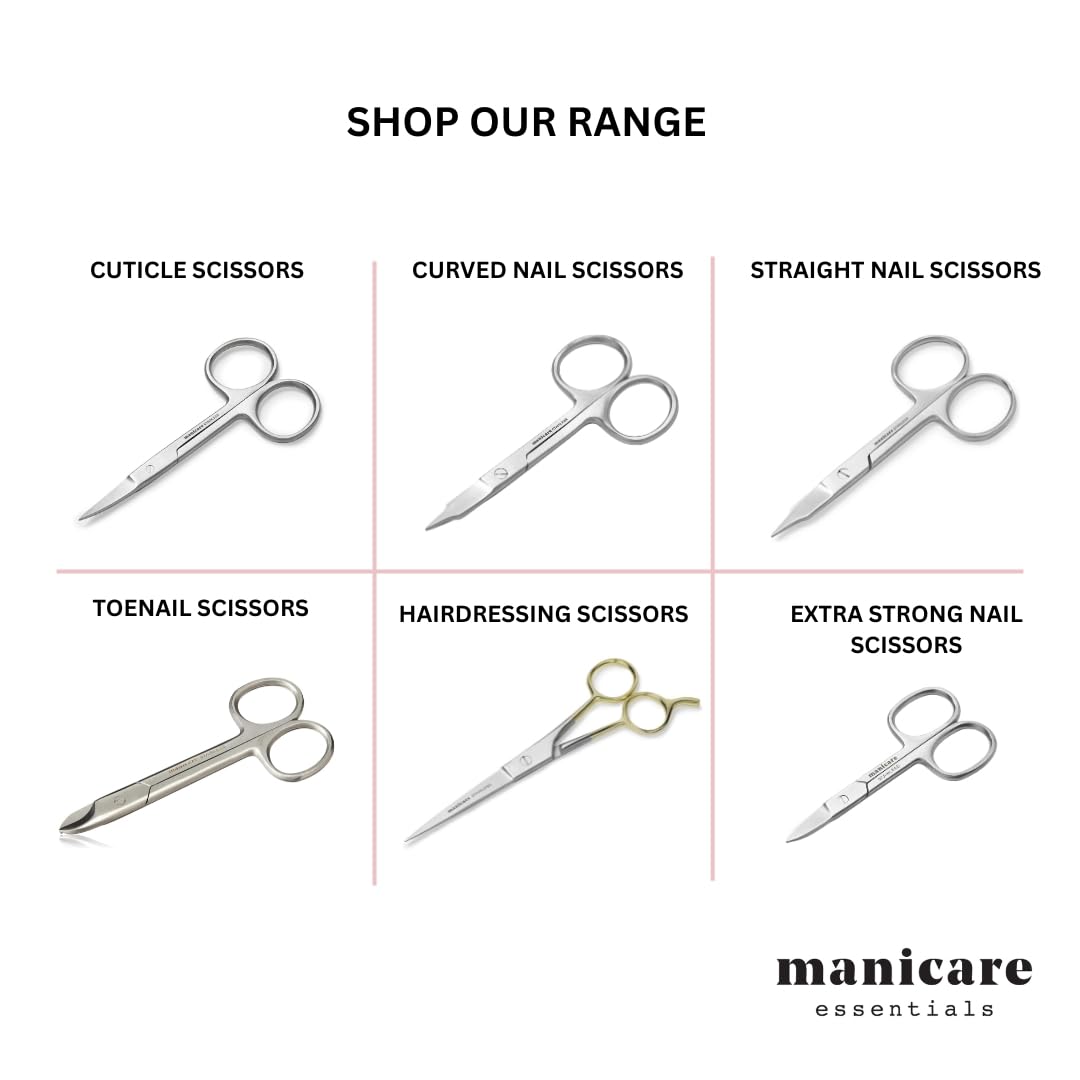 Manicare Hairdressing Scissors, Professional Japanese Stainless Steel, Barber Hair Scissor, Cutting Shears, For At Home Or Salon, Gold Plated Handles With Finger Rest, Use For Trimming Wet Or Dry Hair