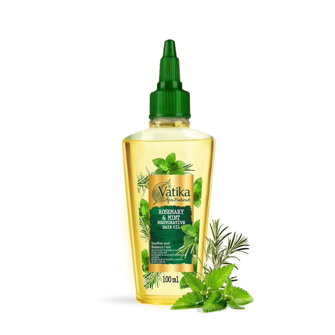 Vatika Naturals Vatika Afro Naturals Rosemary & Mint Restorative Hair Oil - 100 ml | Balances, Soothes, & Nurtures Hair With Natural Blend