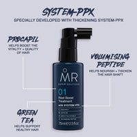 MR. MR Hair Root Lift Spray for Men 75ml – Volumising Root Boost for Thinning Hair, Adds Volume & Fuller Look, Lightweight Styling Treatment Nourishing Formula