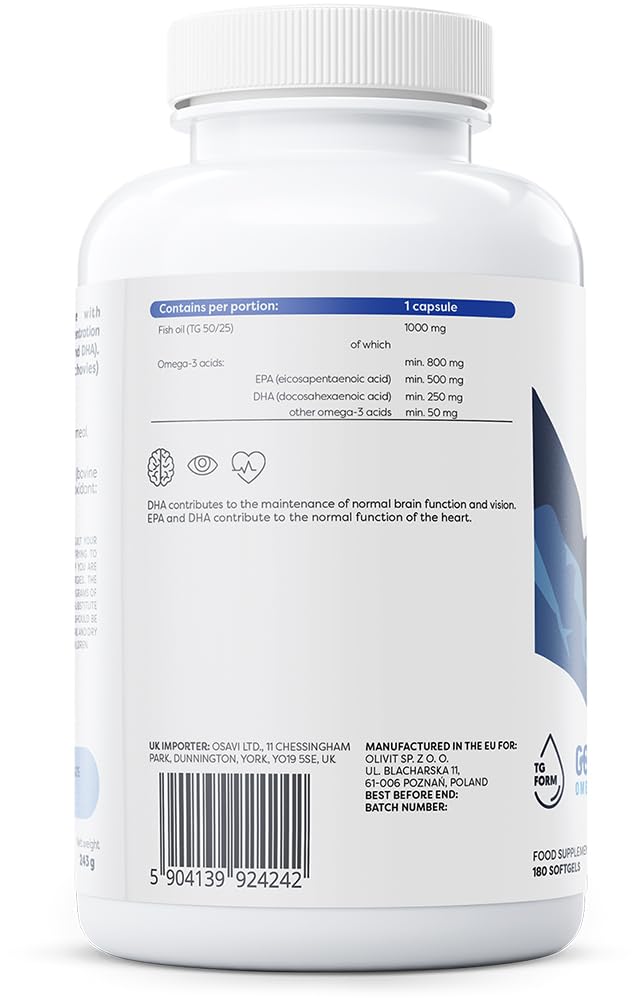 OSAVI Osavi Super Strong Omega 3, 500 EPA / 250 DHA - 180 softgels
