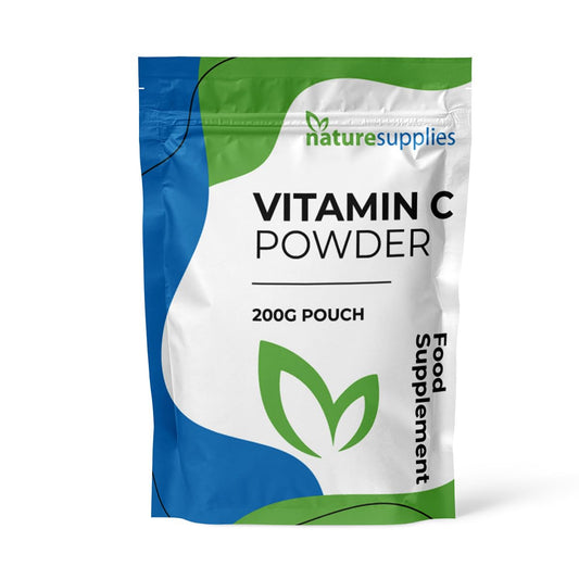 naturesupplies Vitamin C Powder 200g Ascorbic Acid UK Non GMO - Pharmaceutical Grade, Highly Concentrated No Chemicals in Our Supplements - Suitable for Vegans - Naturesupplies