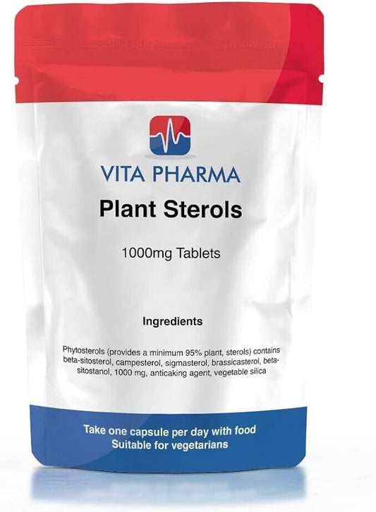 Vita Pharma VITA PHARMA Plant Sterols 1000mg 60 Tablets, Balanced Lipid Levels, Circulatory Health, Healthy Cholesterol Levels, Heart Wellness