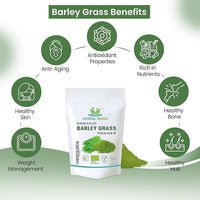 Herbal Magic Organic Barley Grass Powder, Delicious Addition for Smoothies, Milkshakes & Recipes, Natural Wholefood Ingredient, Free from Fillers & Preservatives-100g
