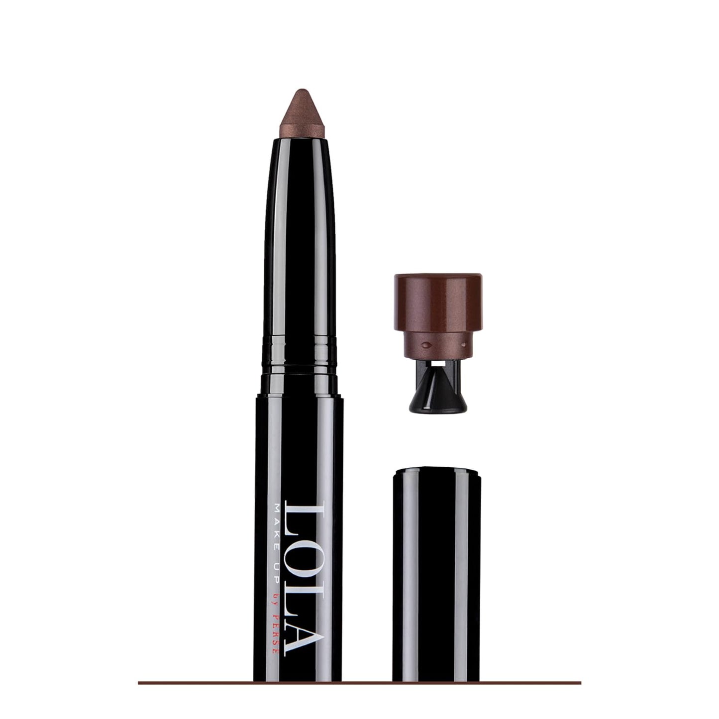 Lola Make Up by Perse Eyeshadow Stick with Sharpener 24H Long Lasting Sweat Proof Eyeliner, Vegan and Cruelty-Free Eye Makeup Cosmetic for All Skin Types, Dazzling Bronze (02)