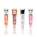 NK lip gloss gel 15ml Vitamin E, Shiny, Nourishes, Peach, Mango, Clear and Grapefruit flavoured by Nicka K (Multi Pack Of 4).