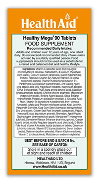 HealthAid Healthy Mega - Prolong Release - 90 Vegetarian Tablets