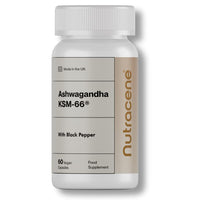 NUTRACENE Nutracene Ashwagandha KSM-66 1,000mg with Black Pepper | High Strength Adaptogen | Stress Relief | Energy & Cognitive Support | Made in The UK | Vegan Friendly