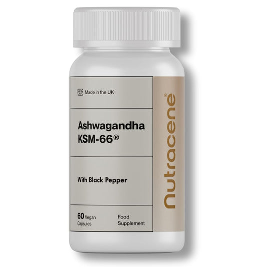 NUTRACENE Nutracene Ashwagandha KSM-66 1,000mg with Black Pepper | High Strength Adaptogen | Stress Relief | Energy & Cognitive Support | Made in The UK | Vegan Friendly