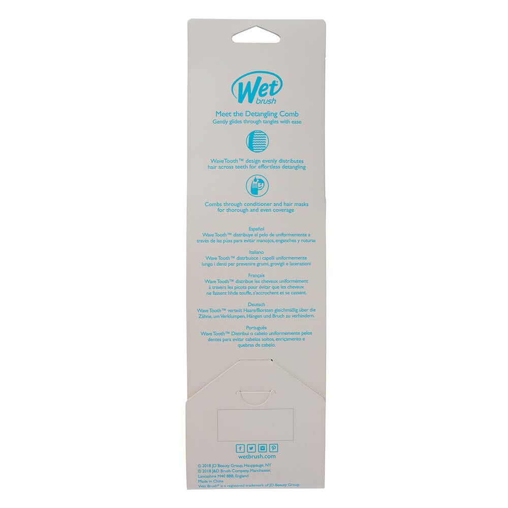 WetBrush Detangling Easy Glide Comb, Wave Tooth Design with Large Surface Area to Glide Through Tangles, Wet Brush Comb is Gentle on Hair, For All Hair Types, Pink