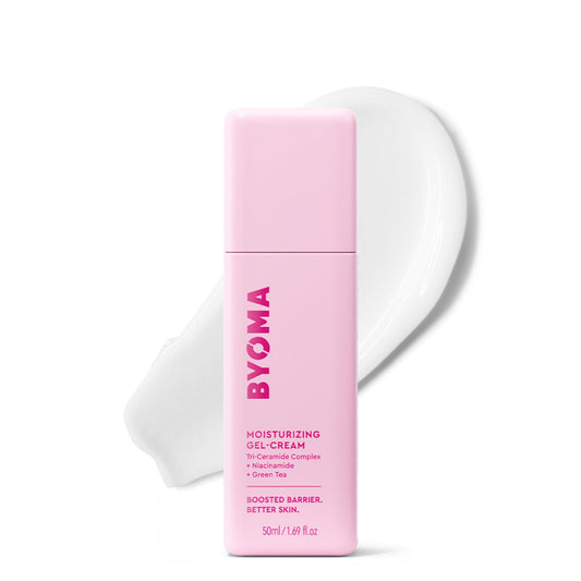 BYOMA Moisturising Gel Cream (50ml) Lightweight Oil Free Daily Moisturiser with Barrier Repair, Niacinamide and Green Tea, for All Skin Types - Alcohol Free, Vegan