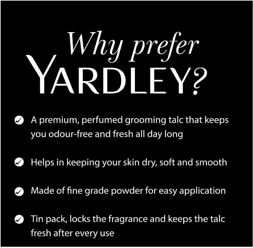 DMG Select 2 x 100gm Yardley London Gold Deodorizing Talcum Powder for Men