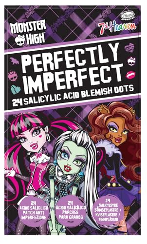 7th Heaven Monster High Blemish Dots – 24 Dots Per Pack – Perfectly Imperfect Hydrocolloid Pimple Patches for Acne and Spot Treatment