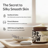 Fat Cow Skincare Beef Tallow Skin Care, Beef Tallow Moisturiser, Grass Fed & Whipped, Enriched with Jojoba Oil for Skin Hydration and Sensitive Skin, Eczema Relief, 120ml Unscented
