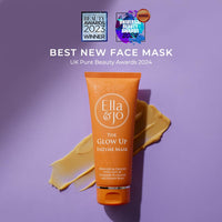 Ella & Jo Glow Up Enzyme Face Mask – Exfoliate, Brighten & Hydrate with Hyaluronic Acid, Vitamin C & Fruit Extracts - Gentle Facial Exfoliator For Smooth Radiant Skin - Vegan
