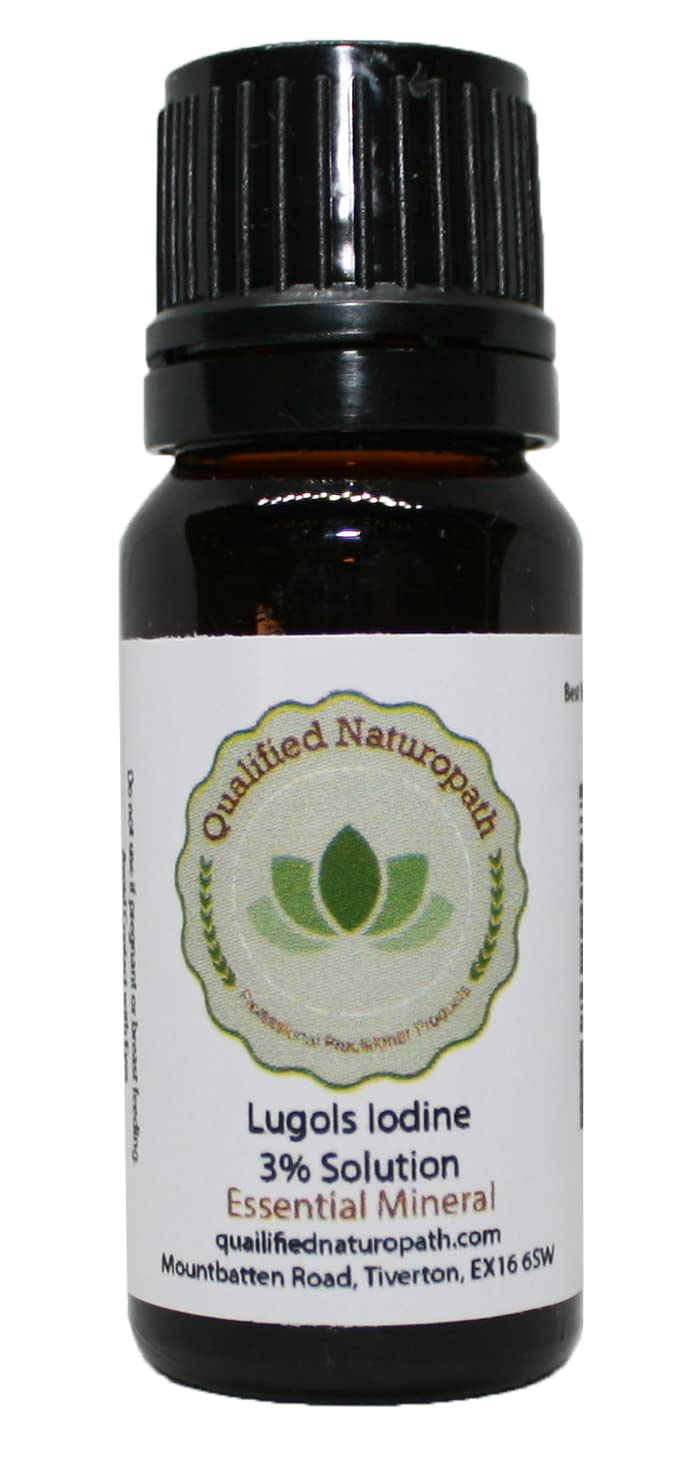 Qualified Naturopath - Professional Practitioner Products Lugols Iodine Solution 3% - 10ml - with Dropper Insert