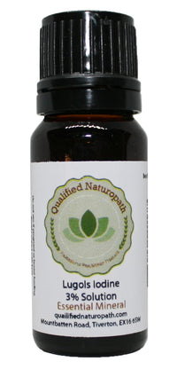 Qualified Naturopath - Professional Practitioner Products Lugols Iodine Solution 3% - 10ml - with Dropper Insert