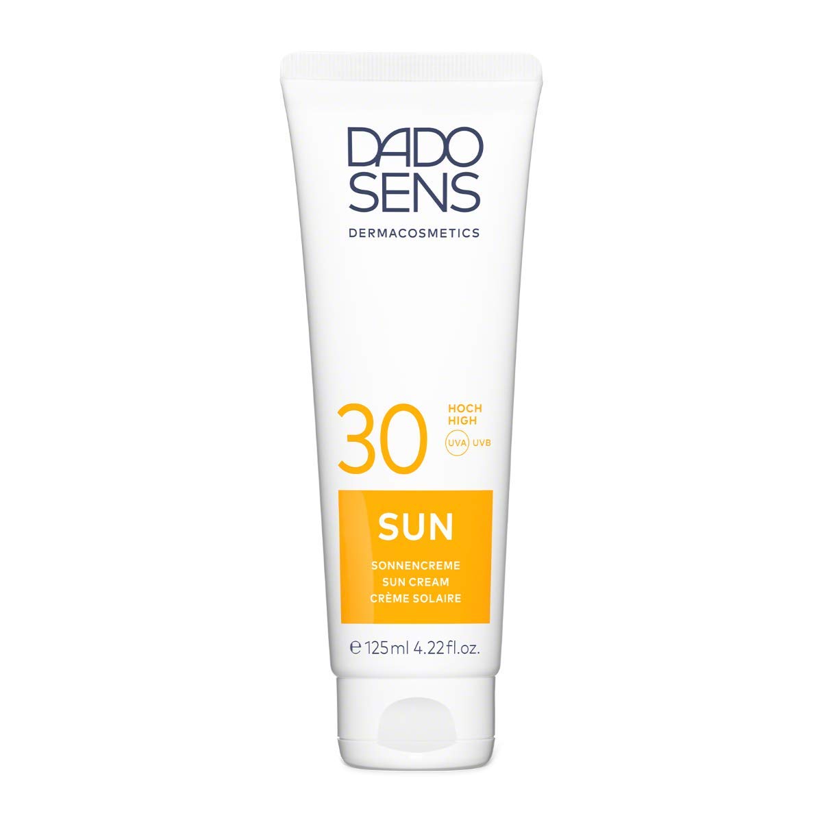 Dado Sens Sun Cream SPF 30 125 ml – Specially developed Sun Protection for Sensitive and Allergy Prone Skin – with High Sun Protection Factor SPF 30