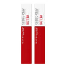 2x Maybelline New York SuperStay Matte Ink Lip Tint Liquid Lipstick Color 340 Exhilarator