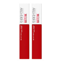 2x Maybelline New York SuperStay Matte Ink Lip Tint Liquid Lipstick Color 340 Exhilarator