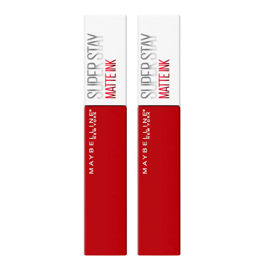 2x Maybelline New York SuperStay Matte Ink Lip Tint Liquid Lipstick Color 340 Exhilarator