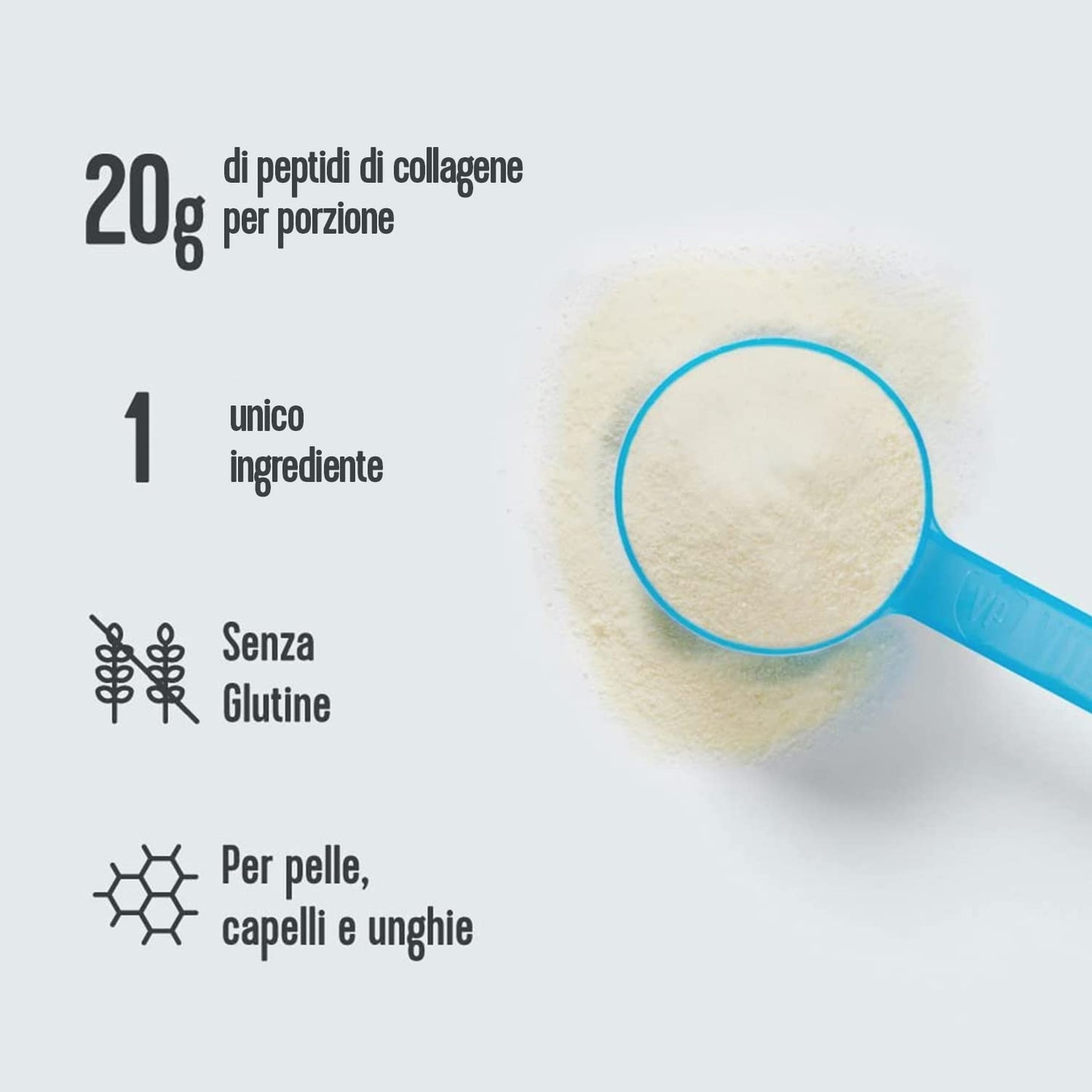 VITAL PROTEINS Vital Proteins Collagen Peptides Powder Supplement (Type I, III) - Collagene idrolizzato - Non-GMO - Senza latticini e glutine - 20g per porzione - Non aromatizzato 567g Canister