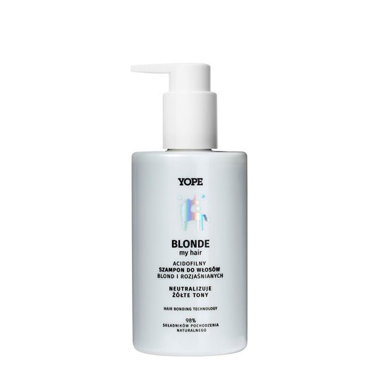 YOPE Shampoo for lightened and blonde hair | Neutralizes yellow tones | BLONDE 300ml