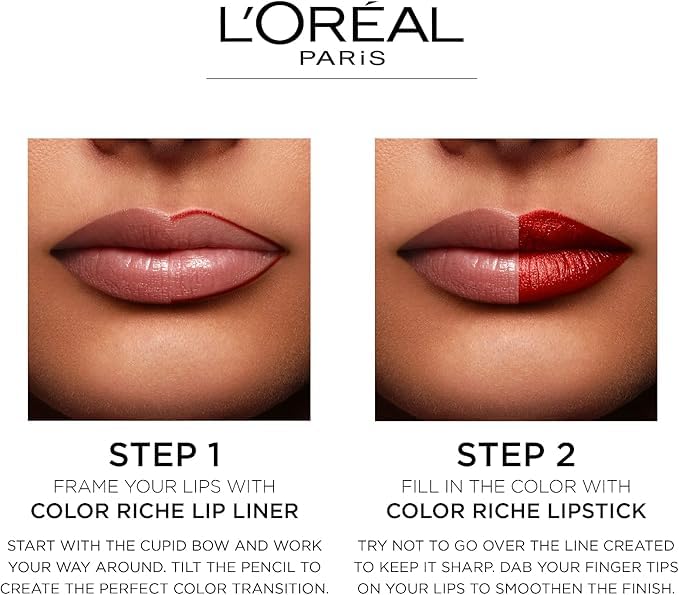 L'Oreal Paris Lip Liner Couture Lip Pencil 302 Rosewood (Packing May Vary).