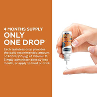 PROHEALTH Certified Preservative-Free Vegan Vitamin D3 Drops for Infants & Children - Sugar-Free, All-Natural, NHS Approved (4-Month Supply, 3-Pack)