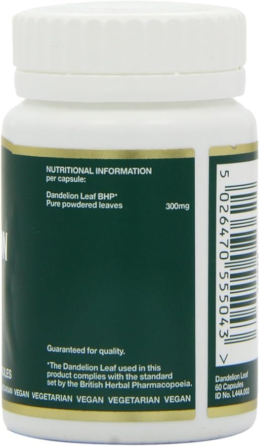 Bio-health Bio-Health Dandelion Leaf Herbal Food Supplement for General Health, Support for Healthy Digestion, Healthy Bones and Boosts The Immune System, Additive Free, 60 Capsules