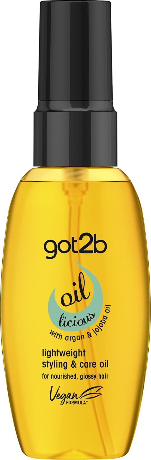 Got2B got2b Oil-licious Lightweight Styling & Care Oil 50 ml, for Nourished, Glossy Hair, with Argan & Jojoba Oil, Vegan Formula