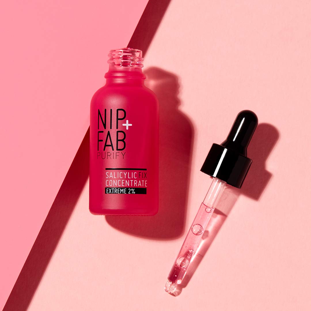 Nip+Fab Nip + Fab Salicylic Acid Concentrate Extreme 2% BHA Liquid Drops for Face with Niacinamide Vitamin B3 to Refine and Minimize Pores, Even Skin Tone, Oil Control, 30 ml